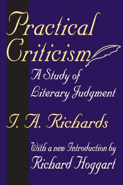 Book cover of: Practical Criticism. By: I. A. Richards
