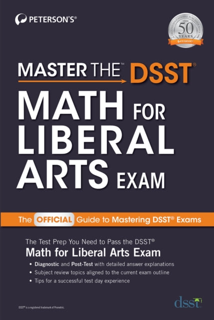 Book cover of: Master the DSST Math for Liberal Arts Exam. By: Peterson's