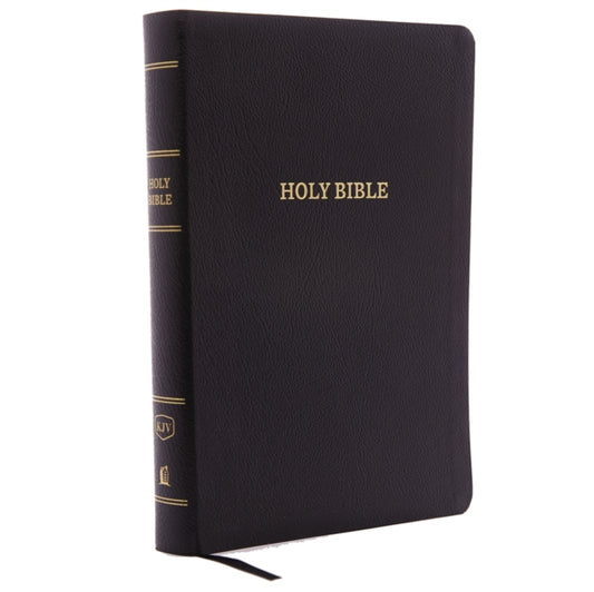 Book cover of: KJV Holy Bible: Giant Print with 53,000 Cross References, Black Bonded Leather, Red Letter, Comfort Print: King James Version. By: Thomas Nelson