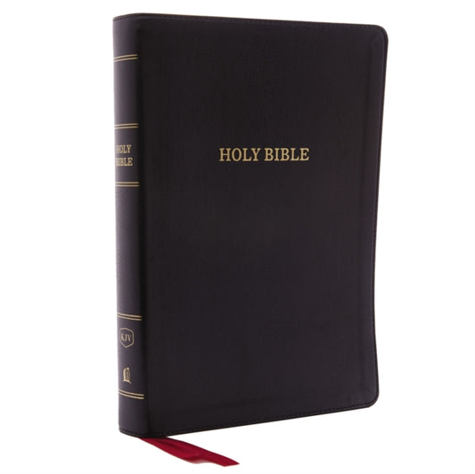 Book cover of: KJV Holy Bible: Giant Print with 53,000 Cross References, Deluxe Black Leathersoft, Red Letter, Comfort Print: King James Version. By: Thomas Thomas Nelson