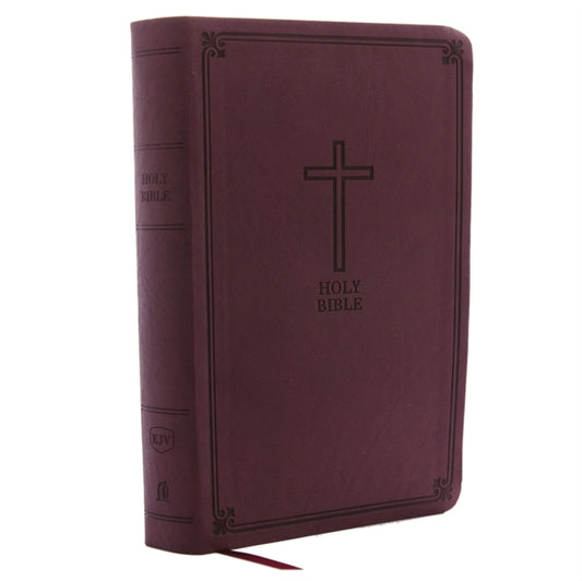Book cover of: KJV Holy Bible: Personal Size Giant Print with 43,000 Cross References, Burgundy Leathersoft, Red Letter, Comfort Print: King James Version. By: Thomas Thomas Nelson