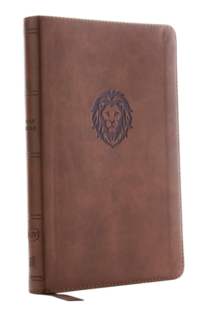 Book cover of: KJV Holy Bible: Thinline Youth Edition, Brown Leathersoft, Red Letter, Comfort Print: King James Version. By: Thomas Nelson