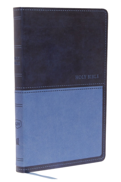 Book cover of: KJV Holy Bible: Value Thinline, Blue Leathersoft, Red Letter, Comfort Print: King James Version. By: Thomas Nelson