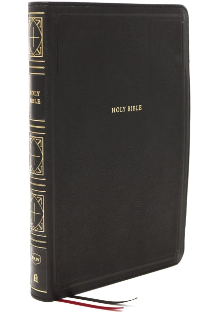 Book cover of: NKJV Holy Bible, Giant Print Thinline Bible, Black Leathersoft, Thumb Indexed, Red Letter, Comfort Print: New King James Version. By: Thomas Thomas Nelson