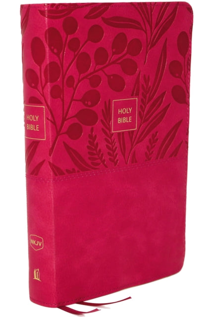 NKJV, End-of-Verse Reference Bible, Personal Size Large Print, Leathersoft, Pink, Red Letter, Comfort Print, Holy Bible, New King James Version 9780785233633 Thomas Thomas Nelson