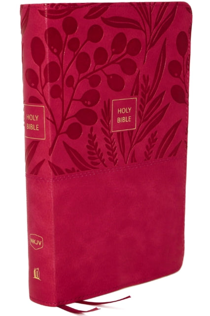 Book cover of: NKJV, End-of-Verse Reference Bible, Personal Size Large Print, Leathersoft, Pink, Thumb Indexed, Red Letter, Comfort Print. By: Thomas Thomas Nelson