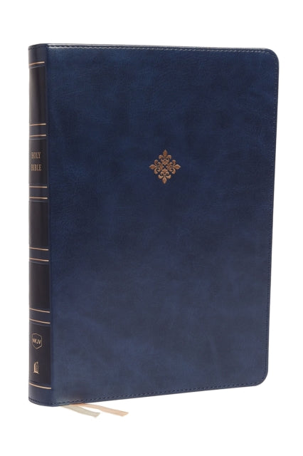 Book cover of: NKJV Holy Bible, Super Giant Print Reference Bible, Blue Leathersoft, 43,000 Cross references, Red Letter, Comfort Print: New King James Version. By: Thomas Thomas Nelson