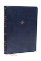 Book cover of: NKJV Holy Bible, Super Giant Print Reference Bible, Blue Leathersoft, 43,000 Cross references, Red Letter, Comfort Print: New King James Version. By: Thomas Thomas Nelson