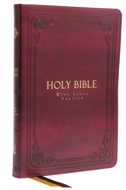 Book cover of: KJV Holy Bible: Large Print Thinline, Burgundy Leathersoft, Red Letter, Comfort Print: King James Version. By: Thomas Thomas Nelson