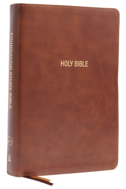 Book cover of: KJV, Foundation Study Bible, Large Print, Leathersoft, Brown, Red Letter, Comfort Print. By: Zondervan Publishing Company