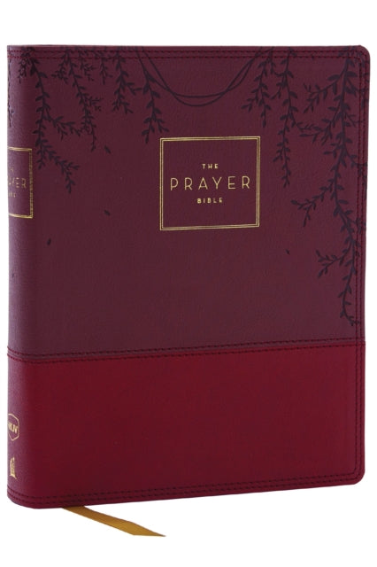 Book cover of: Prayer Bible: Pray God’s Word Cover to Cover (NKJV, Burgundy Leathersoft, Red Letter, Comfort Print). By: Zondervan