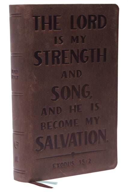 Book cover of: KJV Holy Bible: Personal Size with Cross References, Brown Genuine Leather, Red Letter, Comfort Print: King James Version (Verse Art Cover Collection). By: Zondervan Publishing Company