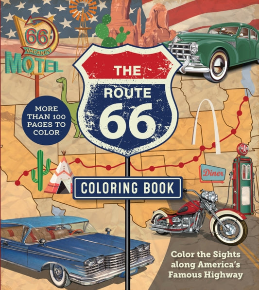 Book cover of: Route 66 Coloring Book. By: Editors of Chartwell Books