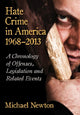 Book cover of: Hate Crime in America, 1968-2013. By: Michael Newton
