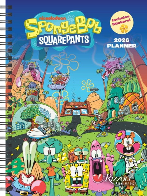 Book cover of: SpongeBob SquarePants 12-Month 2026 Planner Calendar (Includes Stickers)