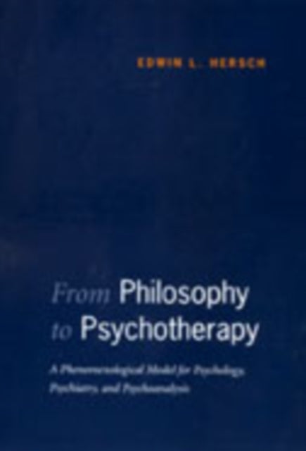 Book cover of: From Philosophy to Psychotherapy