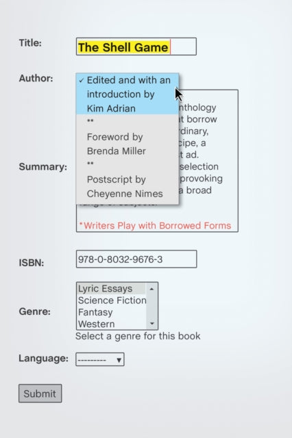 Book cover of: Shell Game