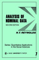 Book cover of: Analysis of Nominal Data. By: H . T. Reynolds