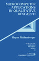 Book cover of: Microcomputer Applications in Qualitative Research