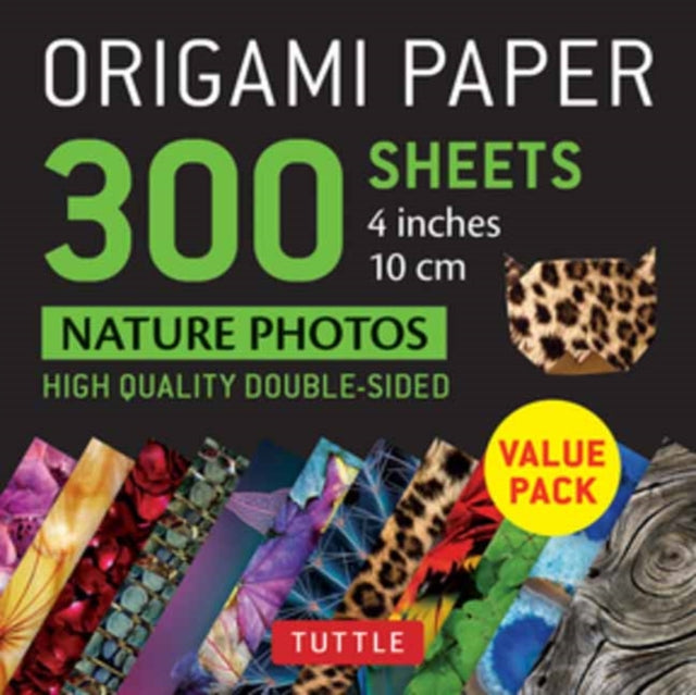 Book cover of: Origami Paper 300 sheets Nature Photo Patterns 4" (10 cm). By: Tuttle Publishing Staff