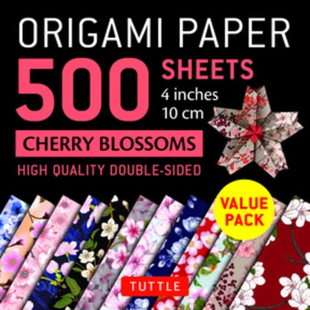 Book cover of: Origami Paper 500 sheets Cherry Blossoms 4" (10 cm). By: Tuttle Publishing