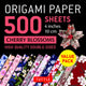 Book cover of: Origami Paper 500 sheets Cherry Blossoms 4" (10 cm). By: Tuttle Publishing