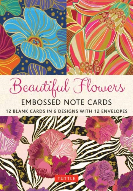 Book cover of: Beautiful Flowers, 12 Embossed Note Cards