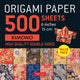 Book cover of: Origami Paper 500 sheets Kimono Flowers 6" (15 cm). By: Tuttle Tuttle Studio