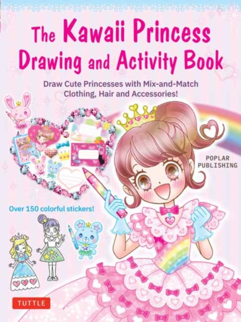 Book cover of: Kawaii Princess Drawing and Activity Book. By: Poplar Poplar Publishing