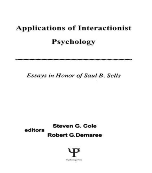 Book cover of: Applications of interactionist Psychology