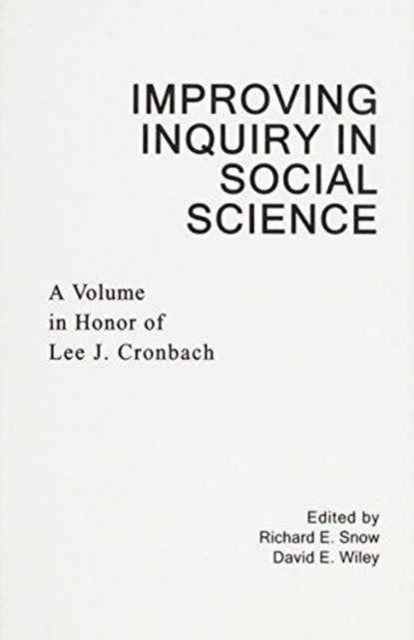 Book cover of: Improving Inquiry in Social Science