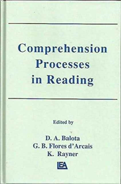 Book cover of: Comprehension Processes in Reading