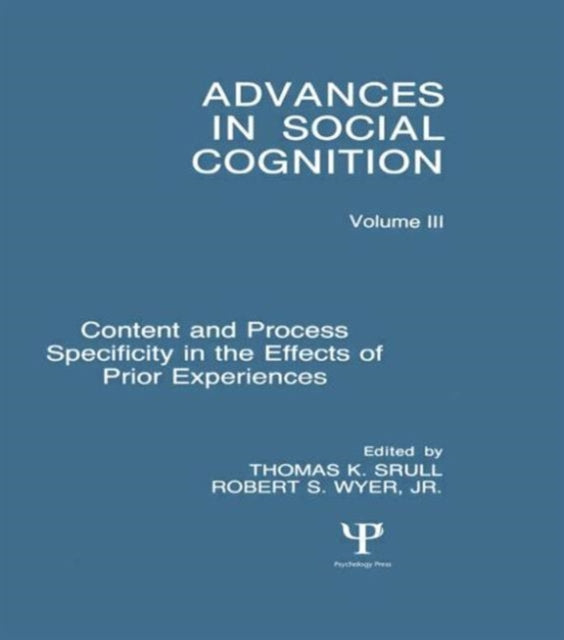 Book cover of: Content and Process Specificity in the Effects of Prior Experiences