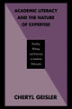 Book cover of: Academic Literacy and the Nature of Expertise