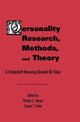 Book cover of: Personality Research, Methods, and Theory