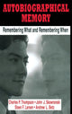 Book cover of: Autobiographical Memory. By: Charles P. Thompson