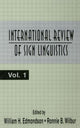 Book cover of: International Review of Sign Linguistics
