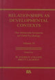 Book cover of: Relationships as Developmental Contexts