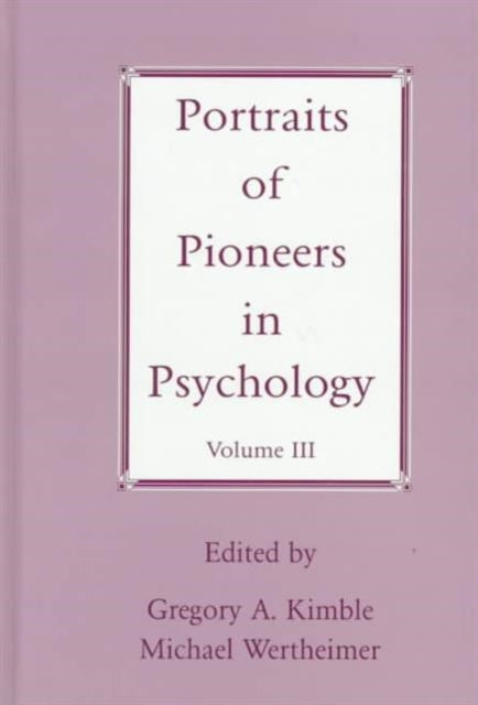 Book cover of: Portraits of Pioneers in Psychology