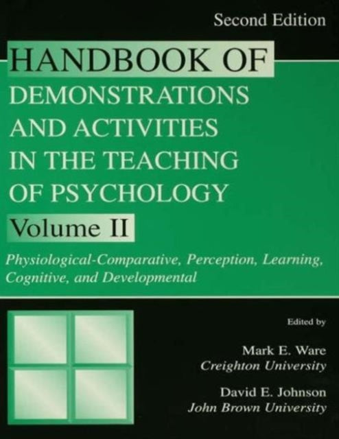 Book cover of: Handbook of Demonstrations and Activities in the Teaching of Psychology