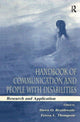 Book cover of: Handbook of Communication and People With Disabilities