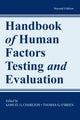 Book cover of: Handbook of Human Factors Testing and Evaluation