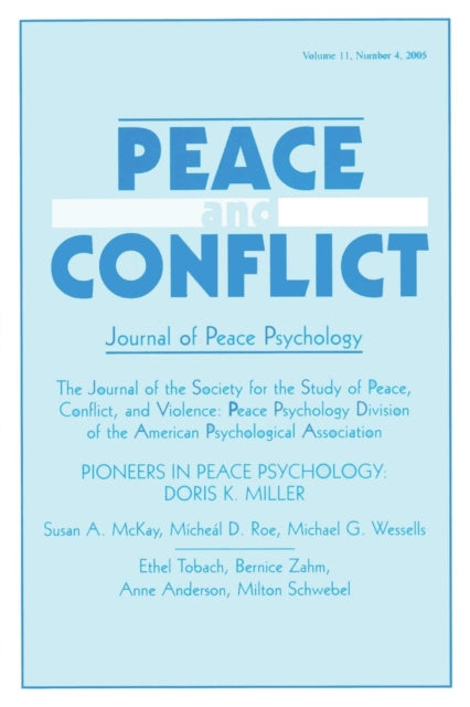 Book cover of: Pioneers in Peace Psychology. By: Richard V. Wagner