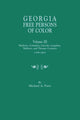 Book cover of: Georgia Free Persons of Color, Volume III. By: Michael A. Ports