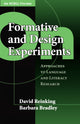 Book cover of: On Formative and Design Experiments. By: David Reinking