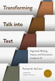 Book cover of: Transforming Talk Into Text. By: Thomas M. McCann