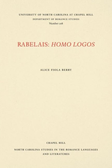 Book cover of: Rabelais