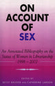Book cover of: On Account of Sex. By: Kruger Betsy