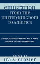 Book cover of: Emigration from the United Kingdom to America. By: Ira A. Glazier
