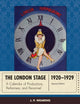 Book cover of: London Stage 1920-1929. By: J. P. Wearing